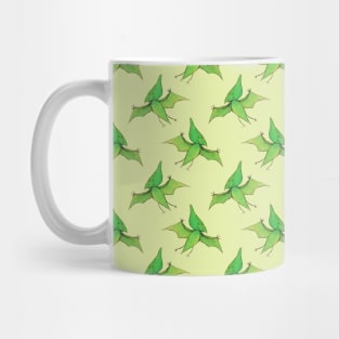 Green Pterodactyl Pattern Mug